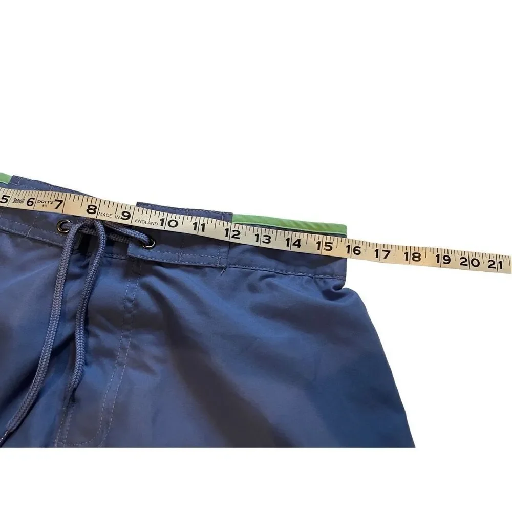 Trunks mint green and blue color block board shorts - M